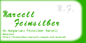marcell feinsilber business card